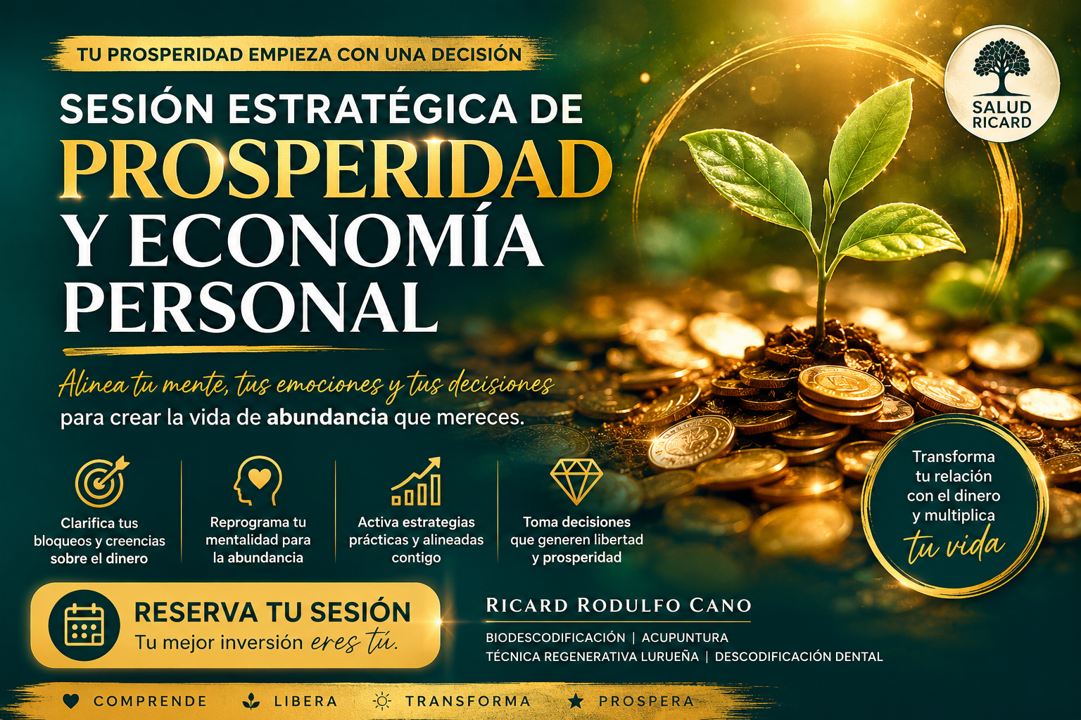 Sesión estratégica sobre economía personal y prosperidad
